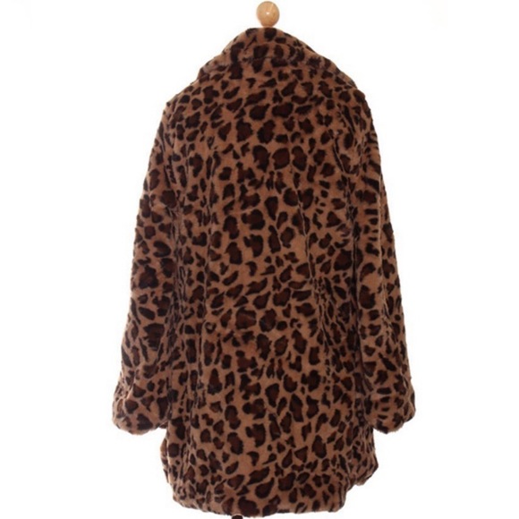 Love Tree Gorgeous Leopard Faux Fur Lined Coat NWT - Picture 7 of 7